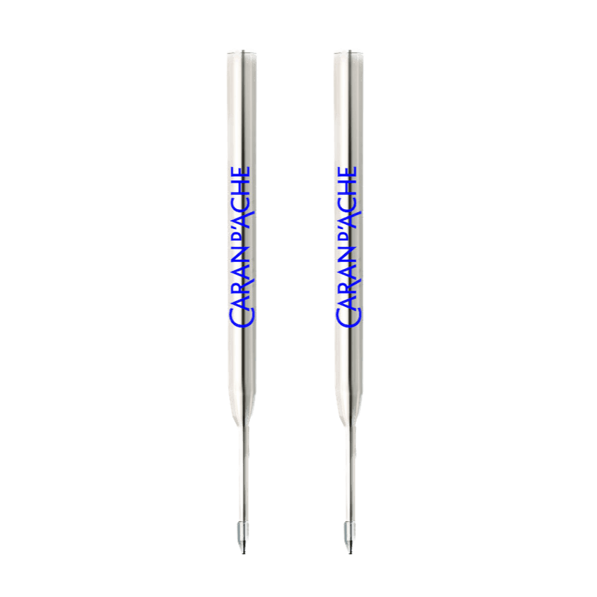 2 Caran d'Ache Goliath Blue Medium Pen Refills – Gobrecht & Ulrich