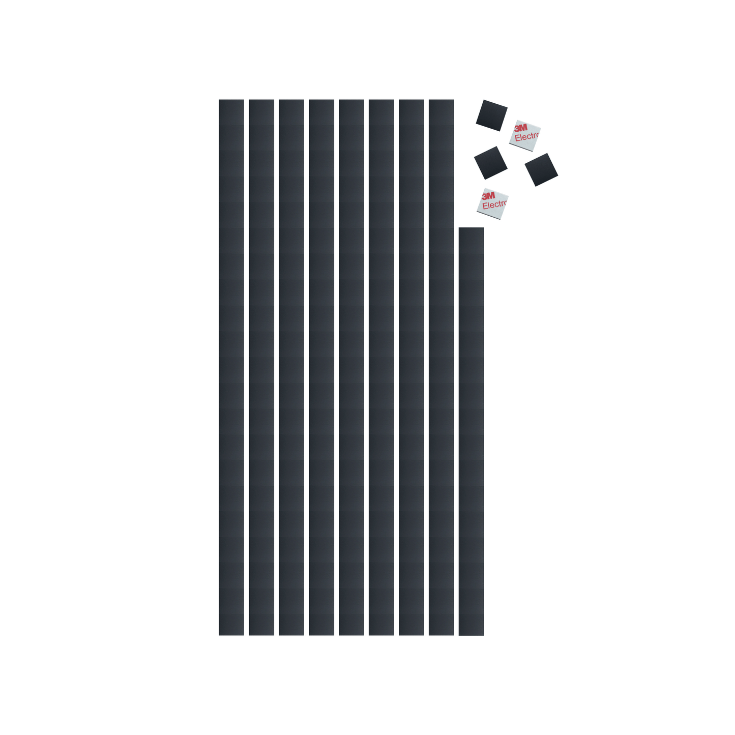 A sheet of 10mm self-adhesive magnetic squares by Gobrecht & Ulrich