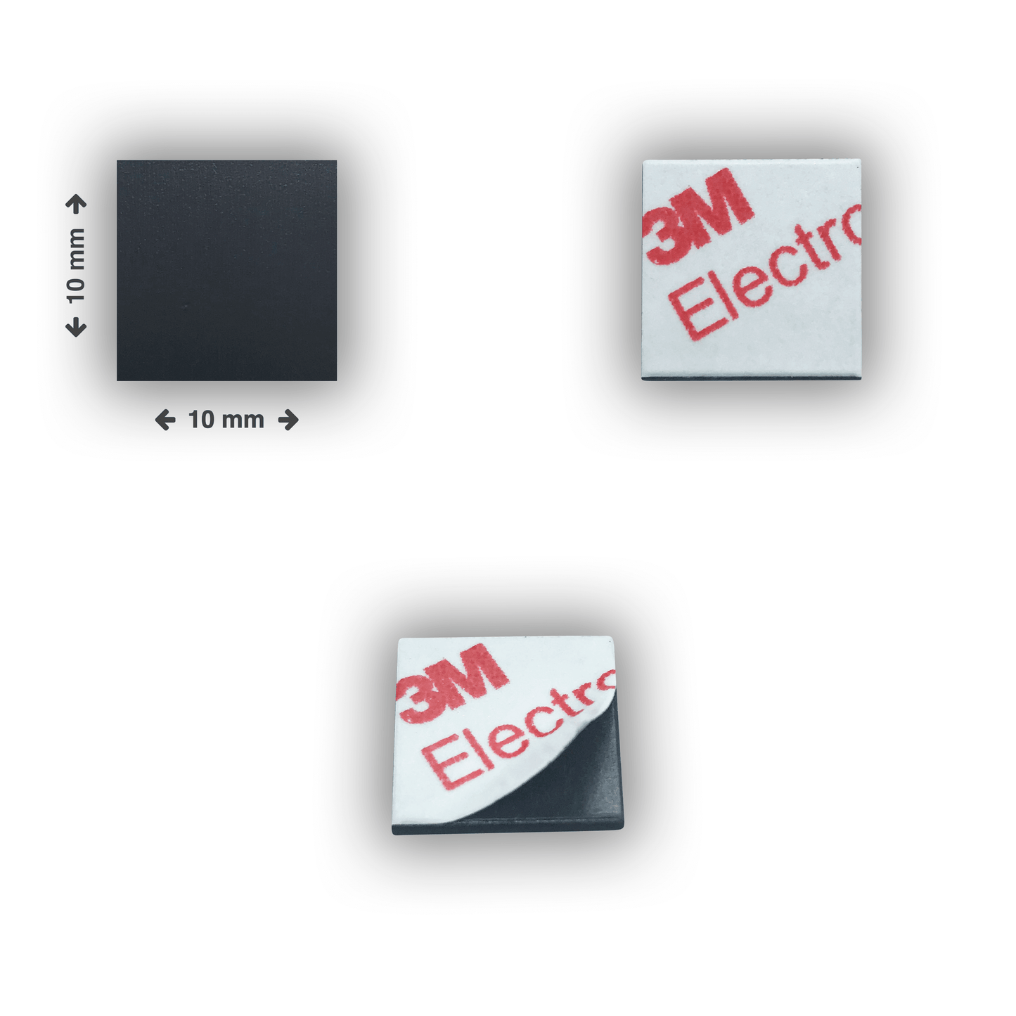 10mm self-adhesive magnetic squares by Gobrecht & Ulrich
