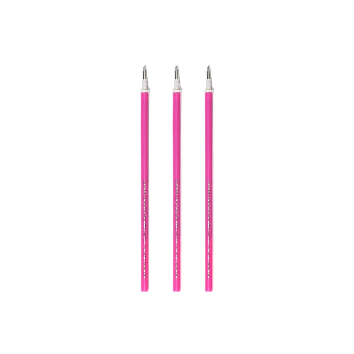 3 Pink Legami Erasable Pen Refills without packaging
