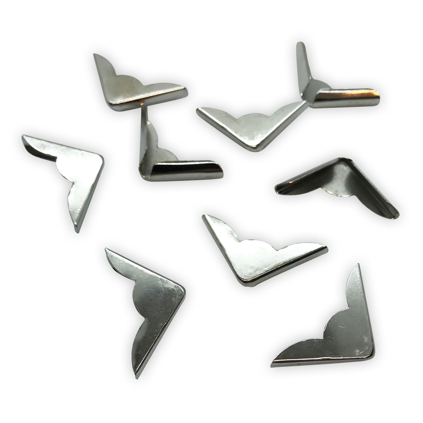 100 Book Corner Protectors - Silver / Gold coloured - 22 x 22 x 4.5mm
