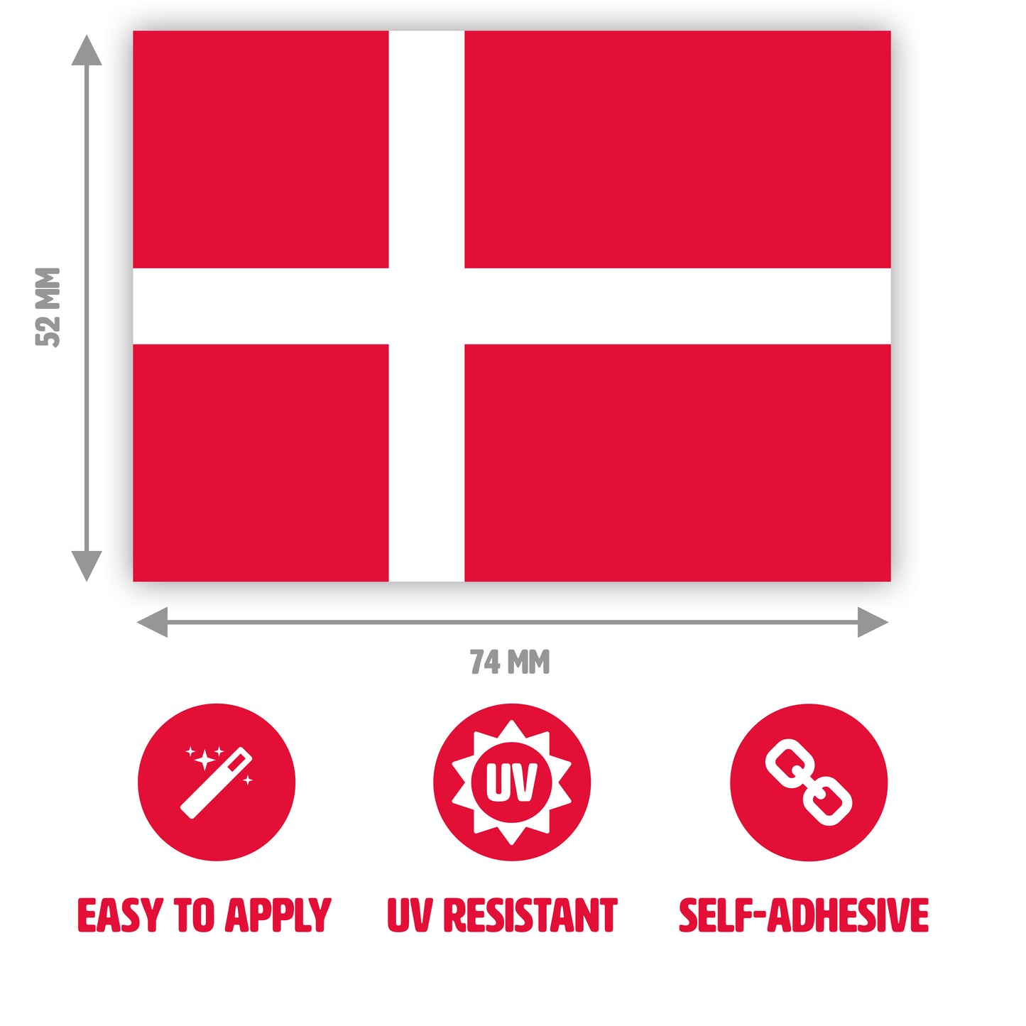 Gobrecht & Ulrich Denmark Sticker Dimensions