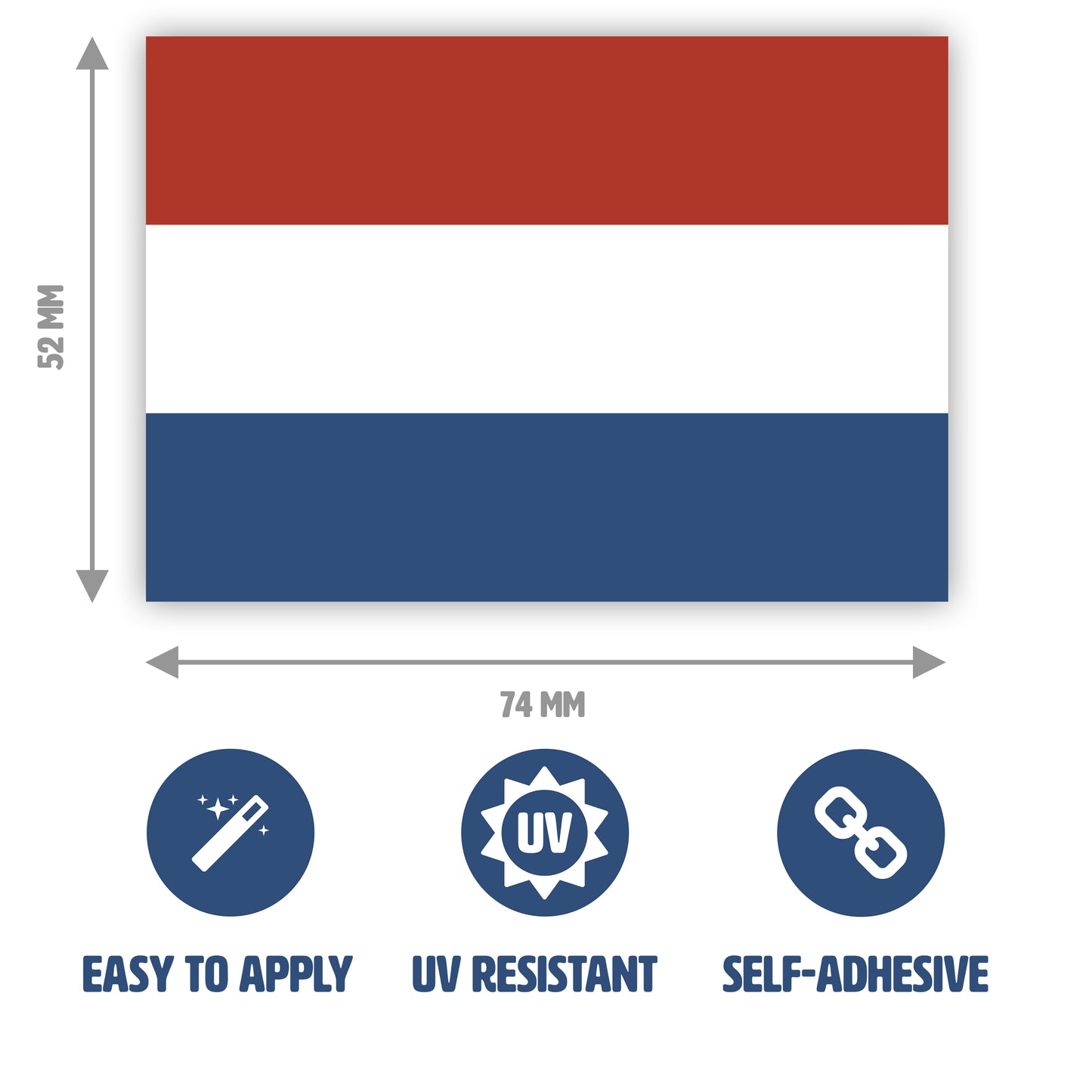 Gobrecht & Ulrich Netherlands Sticker Dimensions