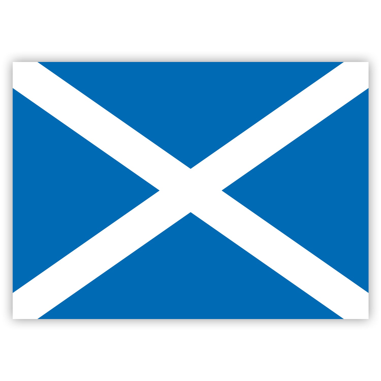 Scotland Saltire Flag Stickers X2 - 80mm Glossy Vinyl Decals For Car, Motorcycle, Helmet