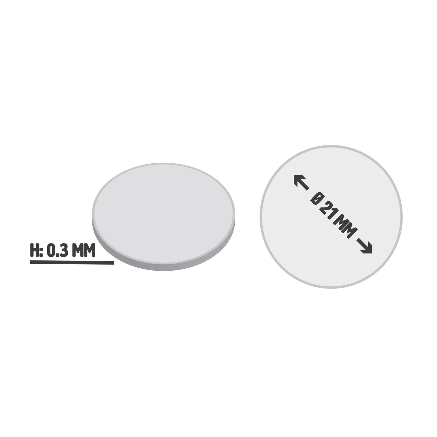 Illustration Ø21mm Self-adhesive Metal Discs by Gobrecht & Ulrich