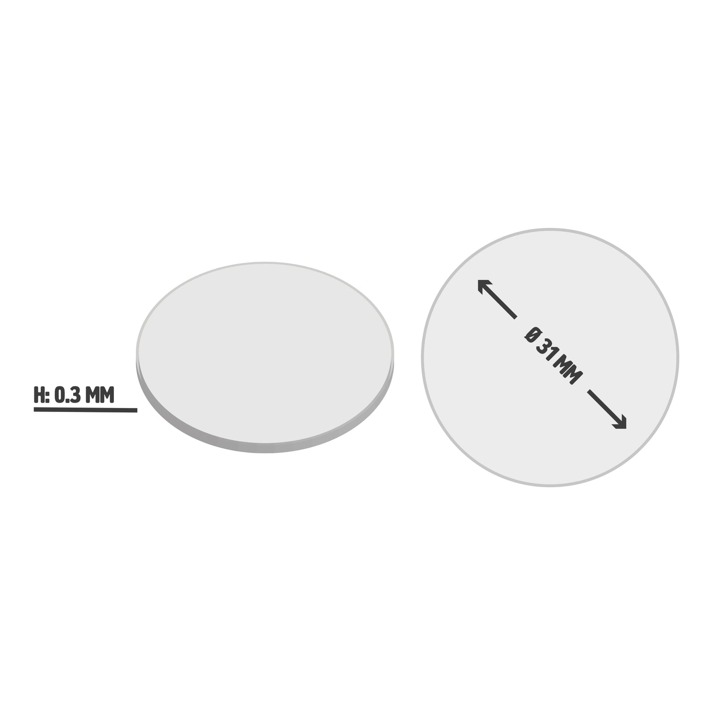 Illustration Ø31mm Self-adhesive Metal Discs by Gobrecht & Ulrich