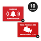 Alarm & CCTV Warning Stickers Bundle: 5 alarm system stickers and 5 CCTV stickers, 10 stickers in total