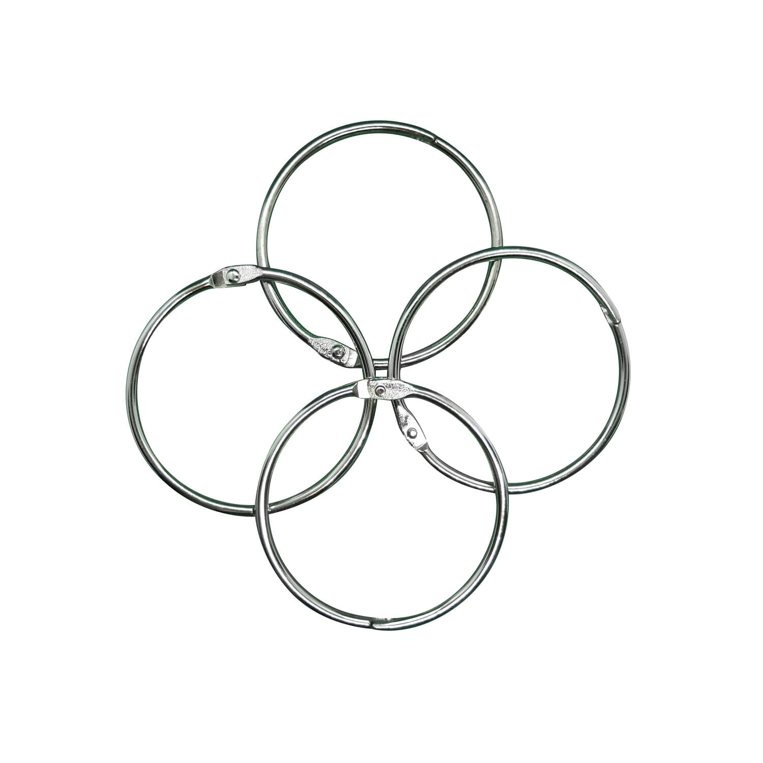 Metal Binding Rings - Book Binder Clips & Keychain Rings - Silver ...