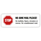 No Junk Mail vinyl sticker for letterboxes by Gobrecht & Ulrich
