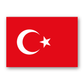 Flag of Turkey with white crescent and star on a red background