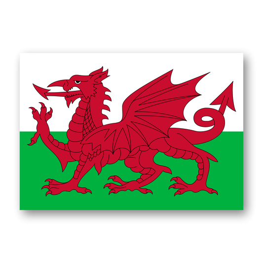 Welsh flag sticker by Gobrecht & Ulrich - Flag of Wales sticker