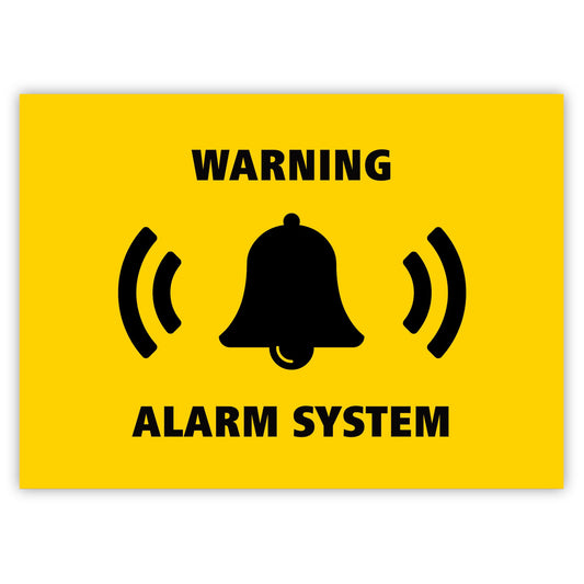 Yellow Warning Alarm System Sticker by Gobrecht & Ulrich