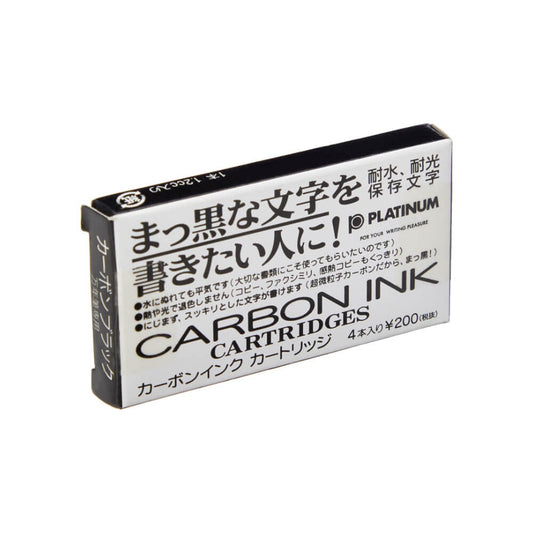 Box of 4 Platinum Carbon Ink Cartridges Black Refills