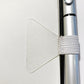White Self-adhesive Pen Loop - Elastic White Pen Holder by Gobrecht & Ulrich attached to back of notebook
