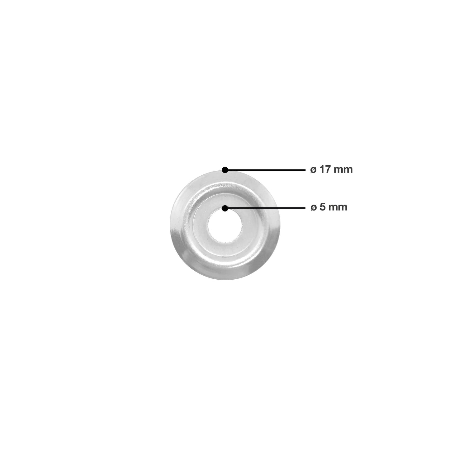 Size Illustration of Binding Screw Washer by Gobrecht & Ulrich