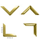 Gold Book Corner Protectors 30 x 30 x 4mm by Gobrecht & Ulrich with dimensions