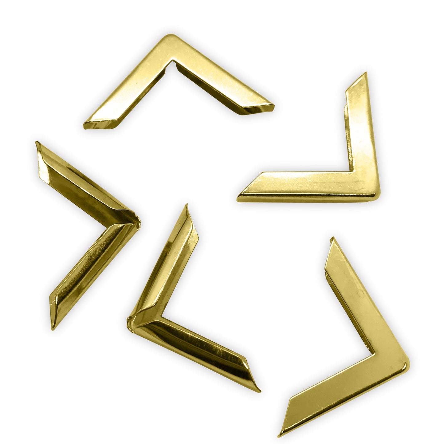 Gold Book Corner Protectors 30 x 30 x 4mm by Gobrecht & Ulrich
