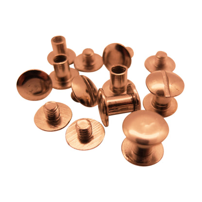 Copper / Rose-gold Book Binding Screws by Gobrecht & Ulrich - 5 to 10mm length