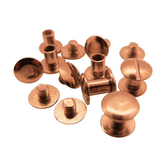 Copper / Rose-gold Book Binding Screws by Gobrecht & Ulrich - 5 to 10mm length