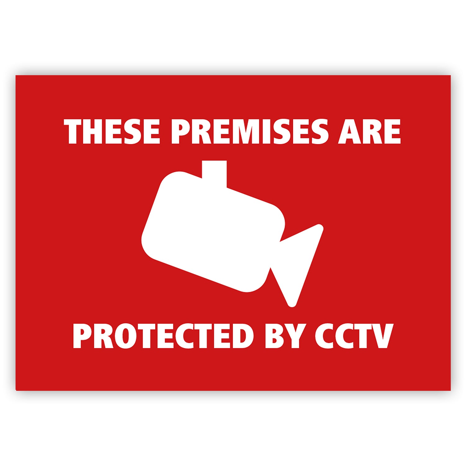 10 CCTV Stickers - Red - 7.4 x 5.2 cm – Gobrecht & Ulrich