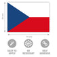 Czech Flag Stickers by Gobrecht & Ulrich with dimensions
