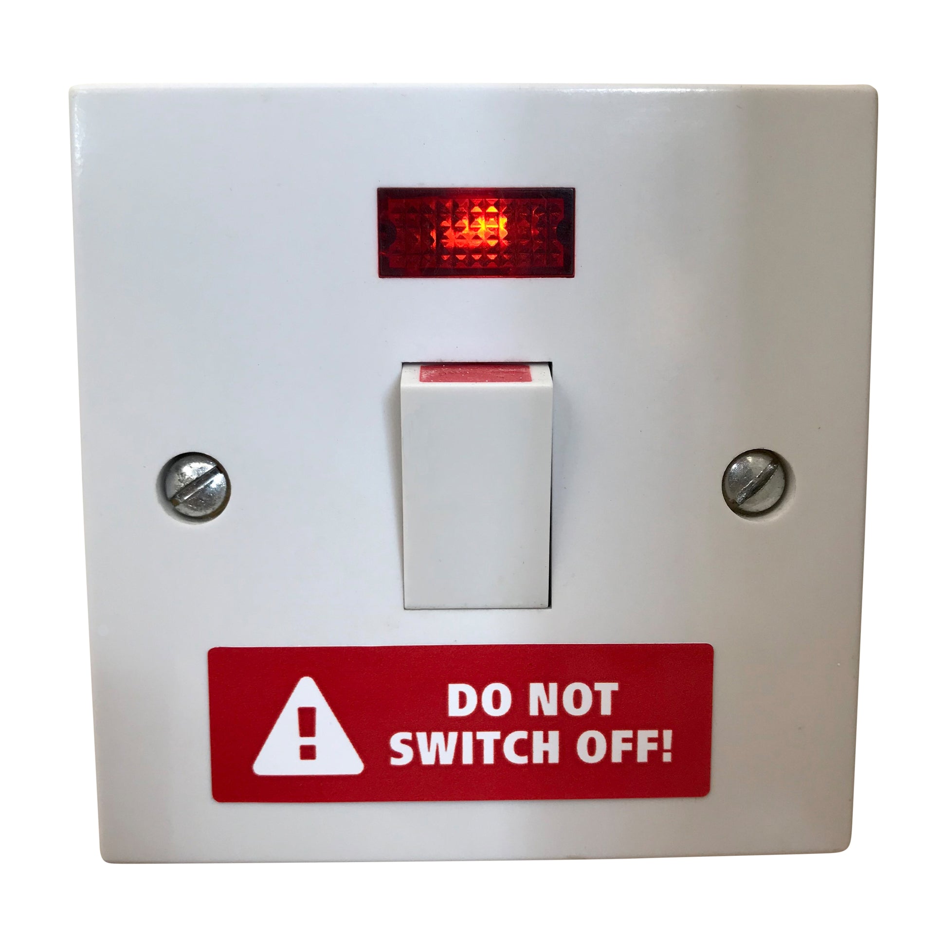 Do Not Switch Off Sticker by Gobrecht & Ulrich on Switch Sample Photo