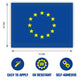 Gobrecht & Ulrich European Flag Sticker Dimensions