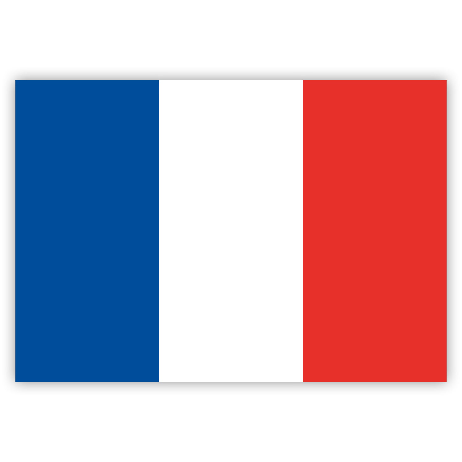 10 French Flag Stickers - 7.4 x 5.2cm - France Vinyl Stickers ...