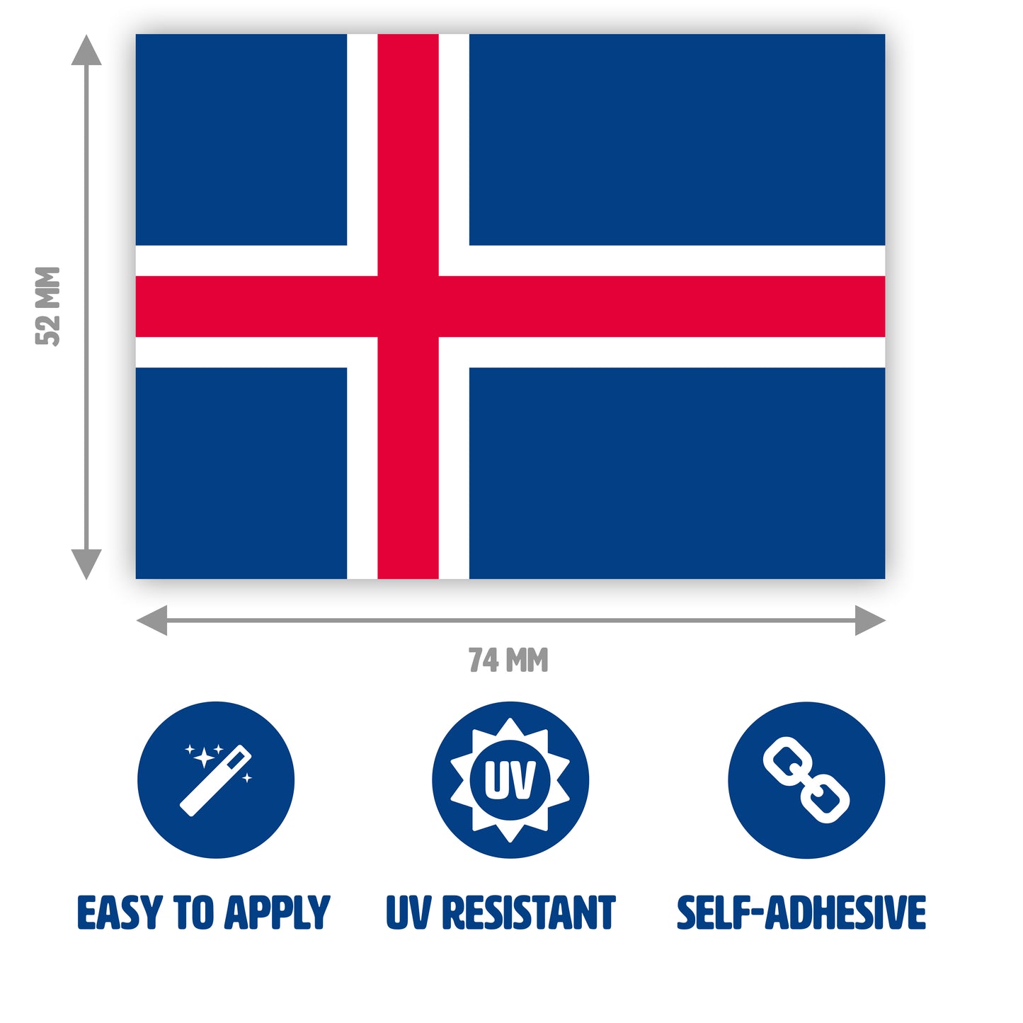 Gobrecht & Ulrich Iceland Sticker Dimensions