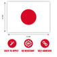Gobrecht & Ulrich Japan Flag Sticker Dimensions