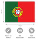 Portuguese Flag Stickers by Gobrecht & Ulrich with dimensions