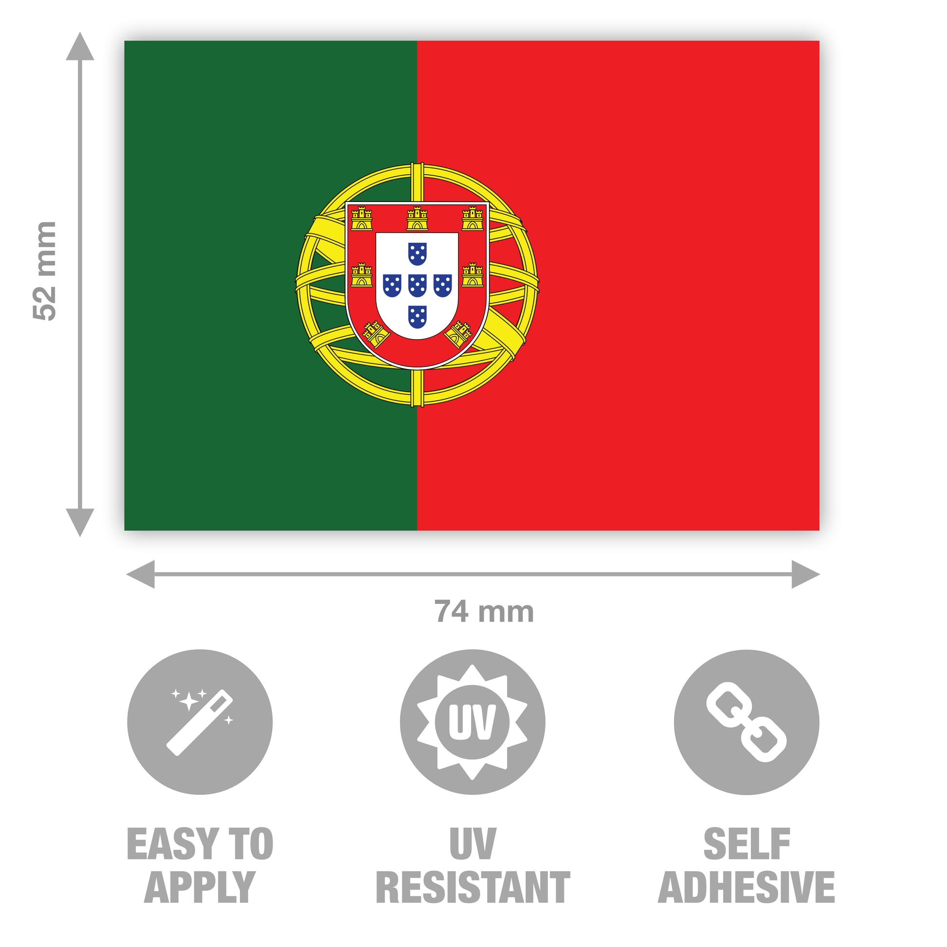 Portuguese Roundel Sticker Decal - Self Adhesive Vinyl