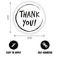 Gobrecht & Ulrich Thank You Stickers with dimensions