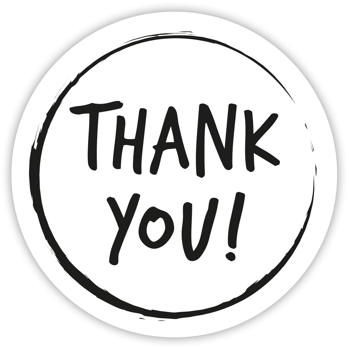 Round Thank You Stickers, 25 Per Sheet