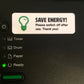 Gobrecht & Ulrich Save Energy Sticker on Printer Sample Photo