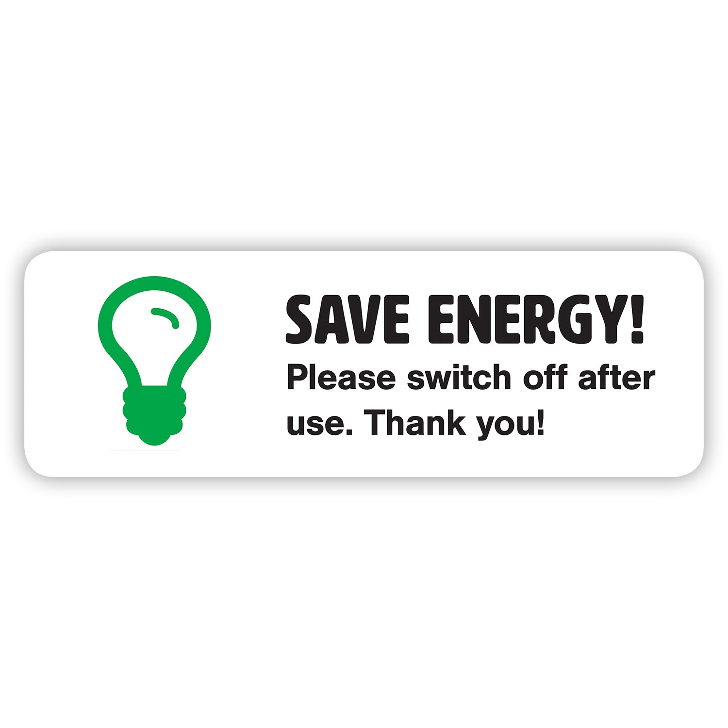 20 Save Energy Stickers - Small Light Switch Stickers - 6.6 x 2.2 cm ...