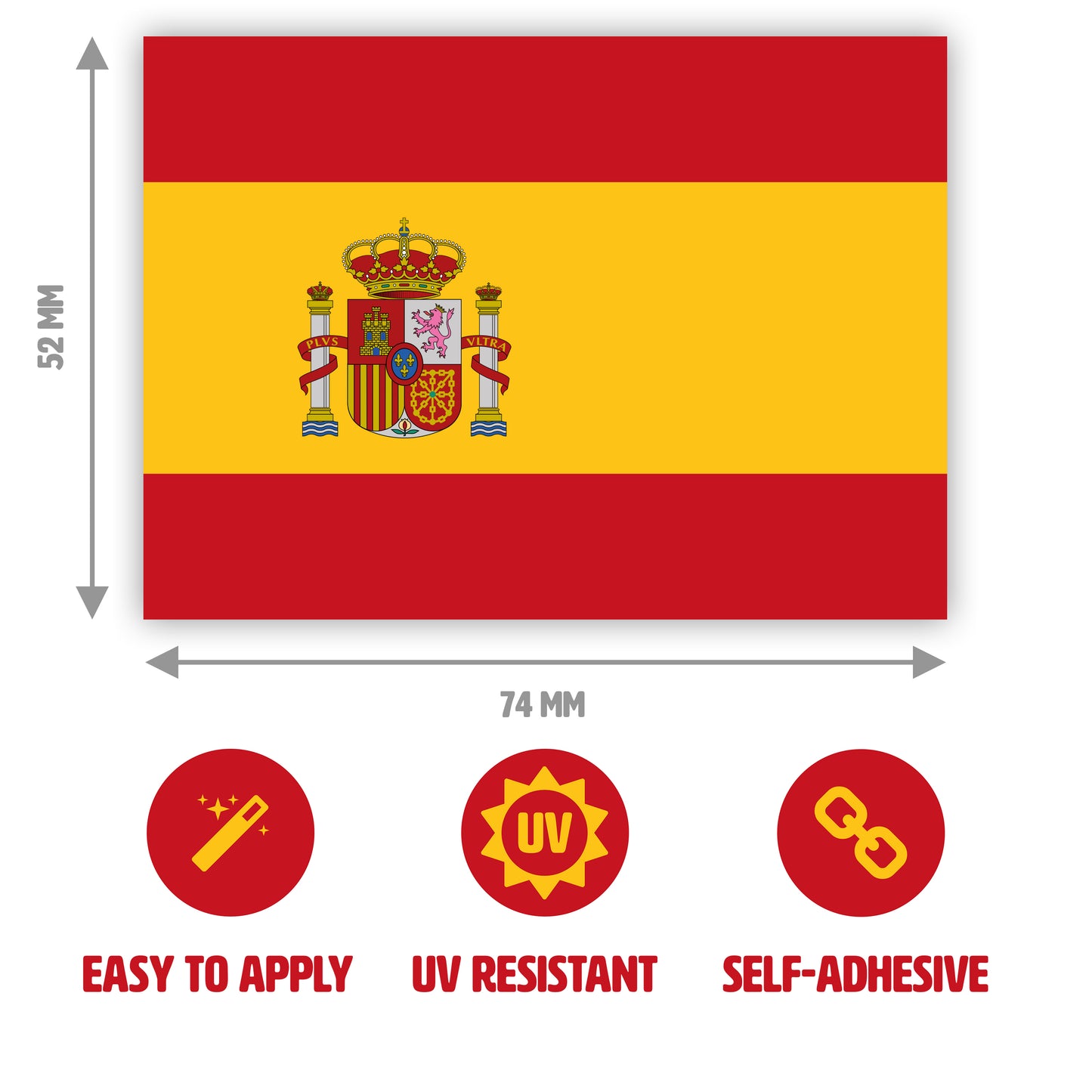 Gobrecht & Ulrich Spain Sticker Dimensions